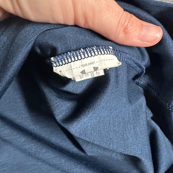 Auburn Under Armour Shirt Mens Large Loose Fit HeatGear Navy Blue Polo Shirt - Picture 8 of 12